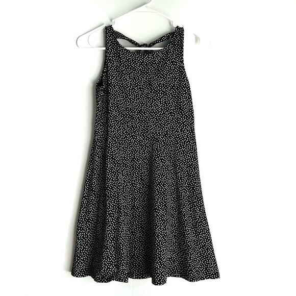 Old Navy Black And White Polka Dot Skater Style Dress - Picture 1 of 4